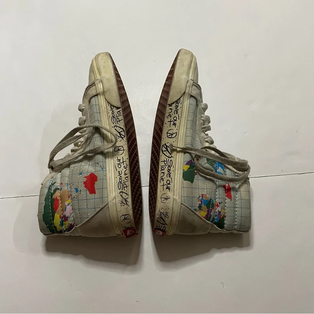 Vans SK8-Hi Reissue Save Our Planet Classic Sneaker Shoes Size Womens 7/Mens 5.5